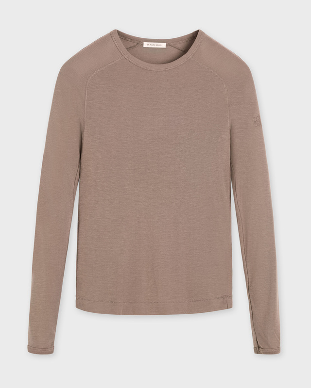 By Malene Birger T-shirt Long Sleeve Fritha Lyocell Chocolate XL