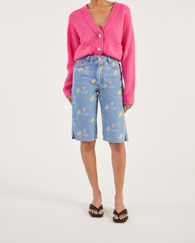 GANNI Shorts jeans Ljusblå 26