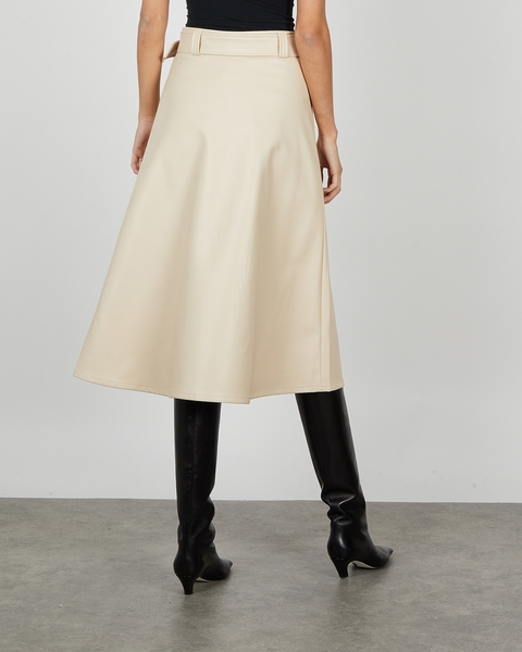 Skirt Faux Leather Creme 2