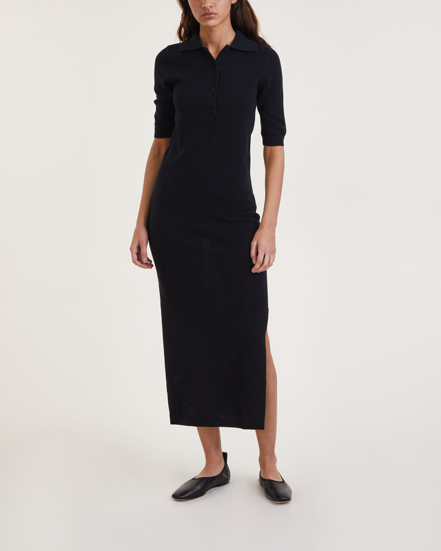 Filippa K Klänning Cotton Linen Knit Svart L