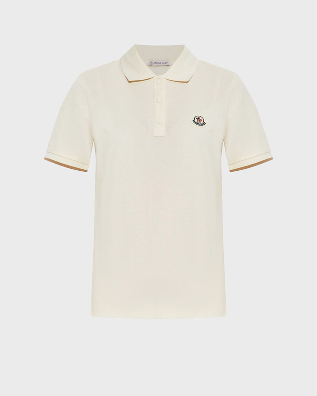 Moncler Topp Polo Collar  Natural M