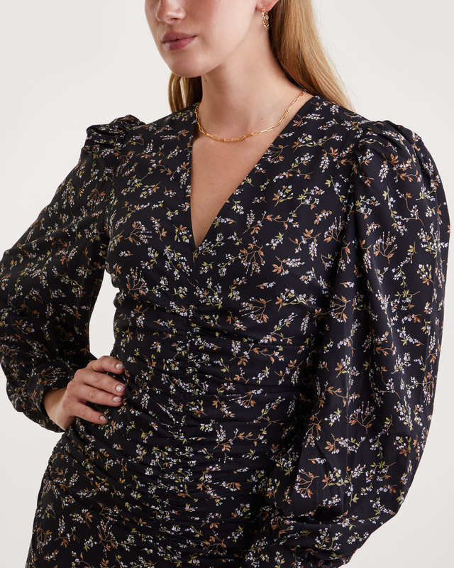 Wakakuu Icons Klänning Printed Balloon Sleeve Svart S