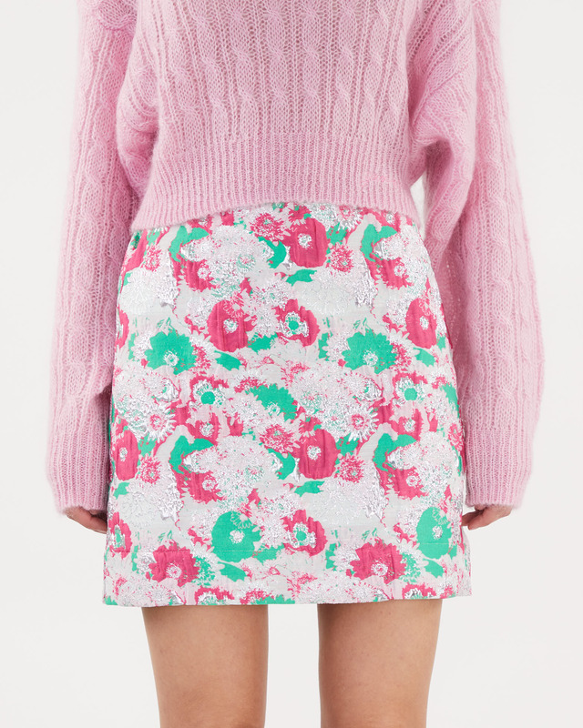 Ganni Jacquard Mini Skirt Light pink 42