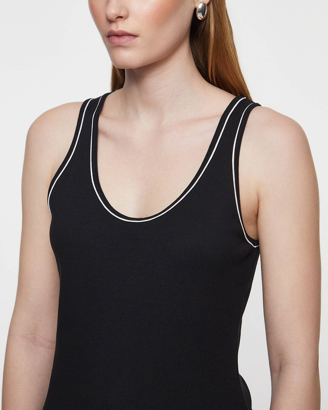 Theory Topp Scoop Neck Tank Svart S