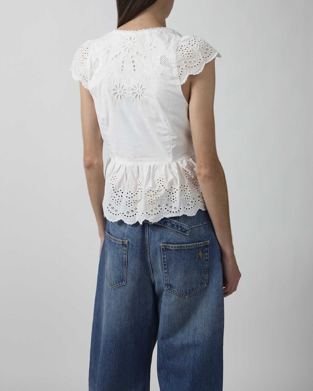 FARM Rio Blus Embroidery Offwhite XS