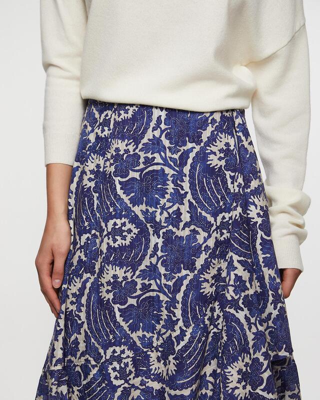 Ulla Johnson Skirt Sabina Faux Wrap  Blue US 10 (EUR 42)