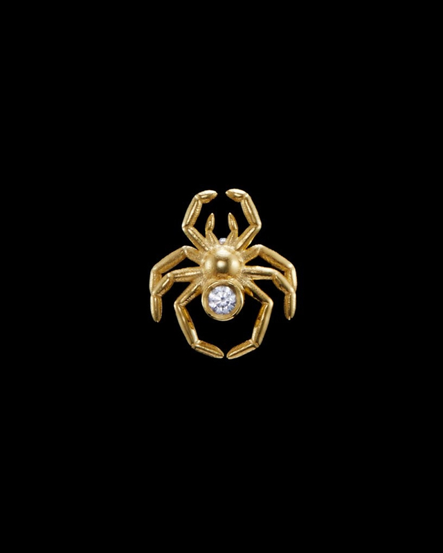 Maria Nilsdotter Earring Spider Ear Stud Gold  Guld ONESIZE