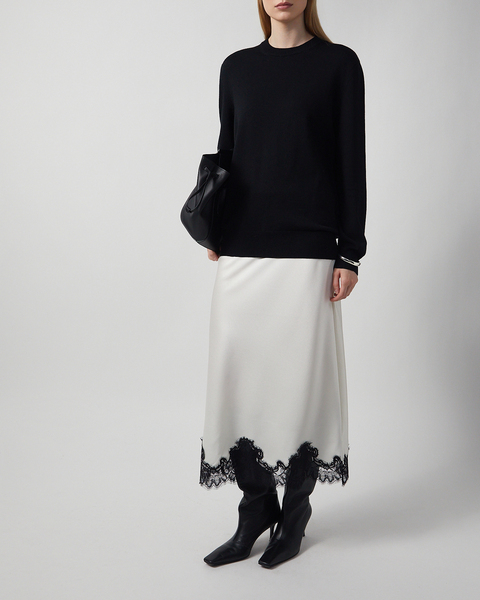 Sweater Midweight Wool Crew-Neck Black 2