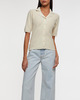 Filippa K Cardigan Shortsleeve Collar Creme S