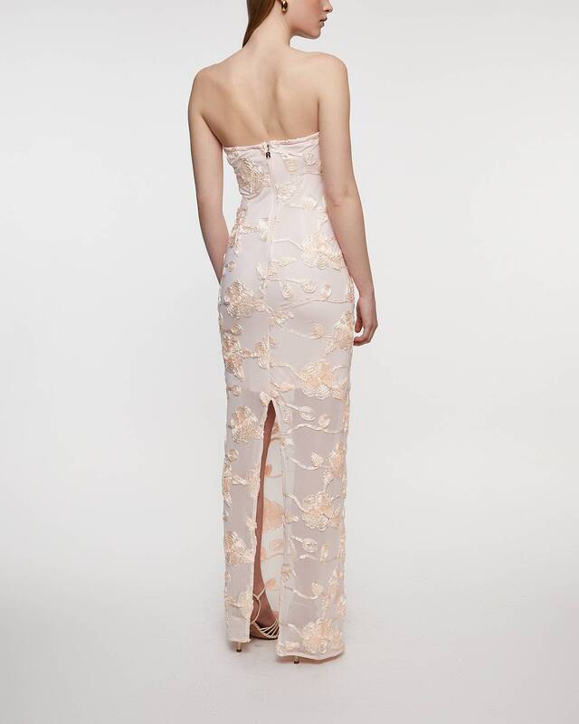 ROTATE Birger Christensen Klänning Flower Mesh Tube  Rosa 38