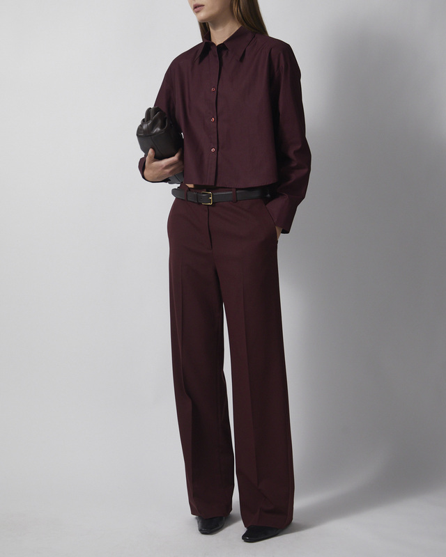 Wakakuu Icons Skjorta Cropped Burgundy L