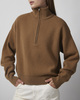 Wakakuu Icons Genser Macy Zip Wool Camel L