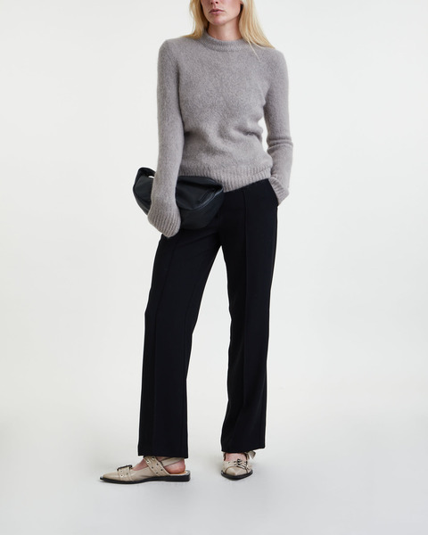 Tröja Brushed Alpaca O-Neck Sand 1