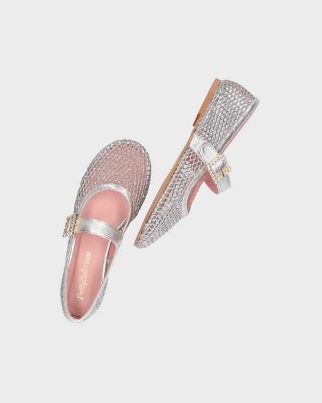 Pretty Ballerinas Ballerina Faye Mesh Silver EUR 40