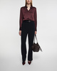 Filippa K Skjorta Silk Burgundy  40
