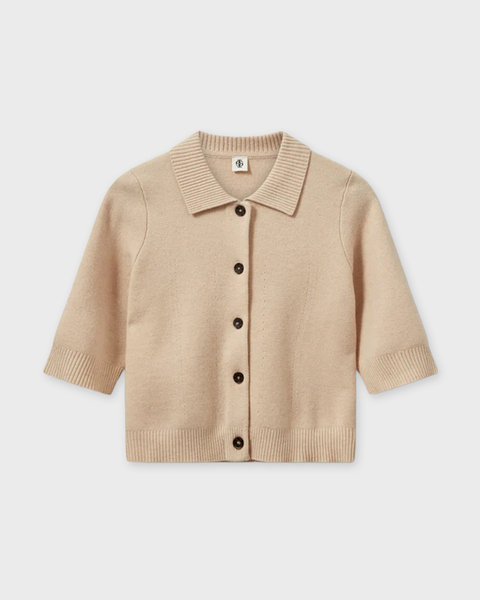Cardigan Como Cropped Beige 1