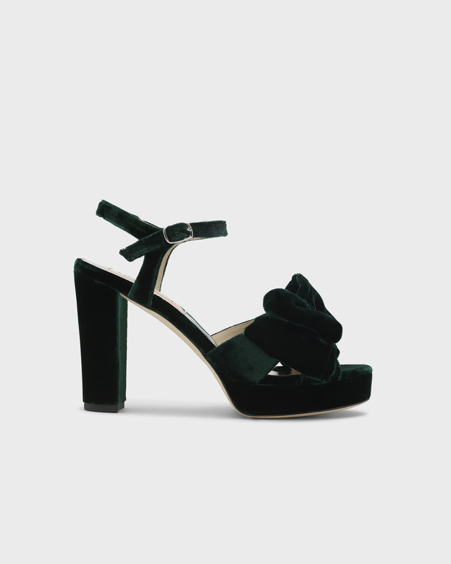 Custommade Heels Melody Velvet Green EUR 39