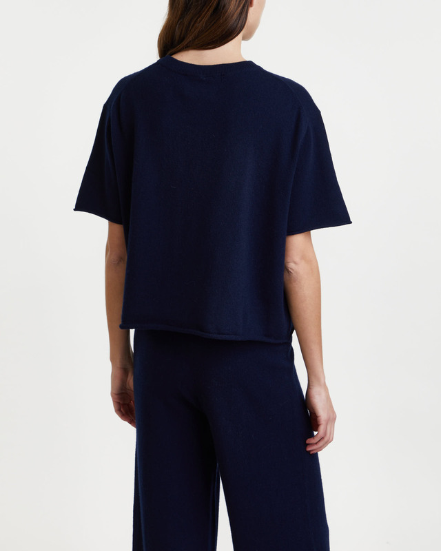LISA YANG T-Shirt Cila Cashmere Navy 0 (XS-S)