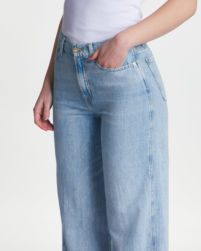 7 For All Mankind Jeans Lotta Linen Capri Light blue 31