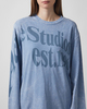 Acne Studios T-shirt Logo Relaxed Fit Dusty blue XS