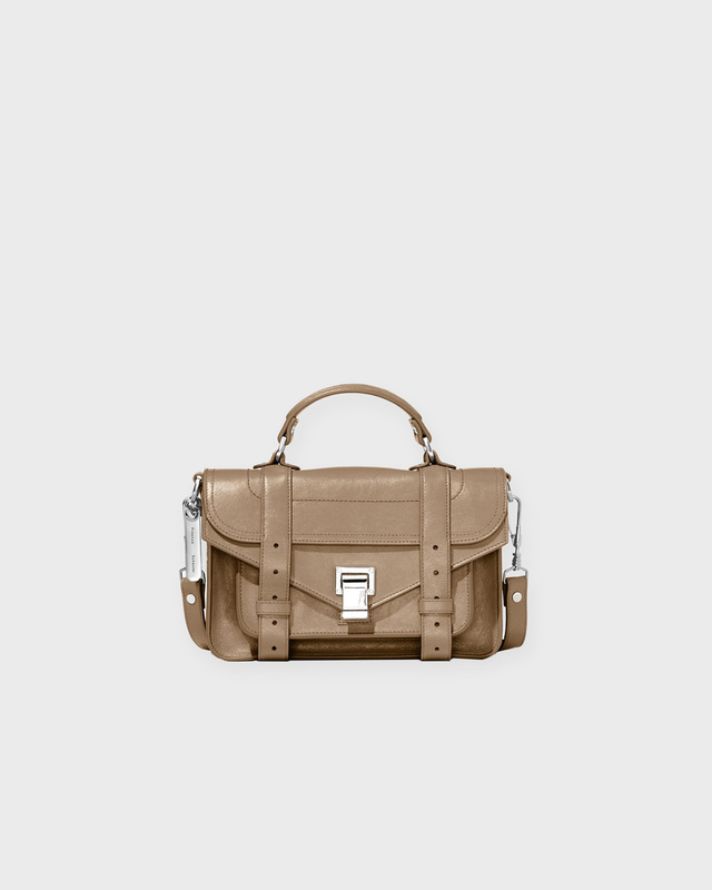 Proenza Schouler Väska PS1 Tiny - Lux Leather Taupe ONESIZE