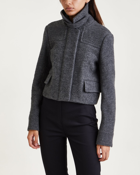 Jacket Wool Jersey Grey melange 1