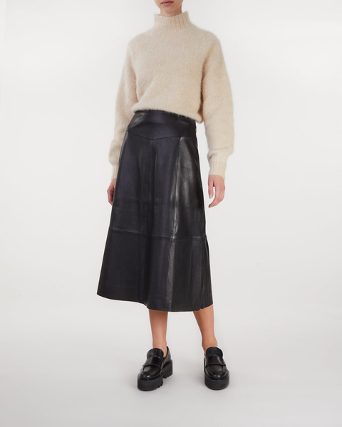 Skirt Maxi Celina leather  Svart 2