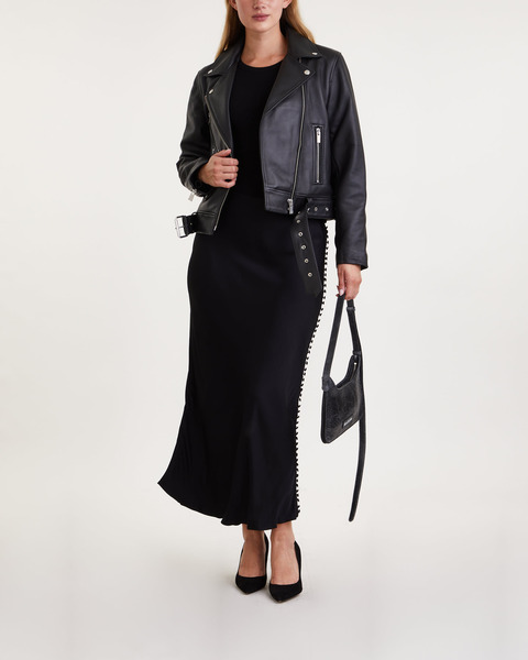 Maxiskirt Adeline  button slit Black 2