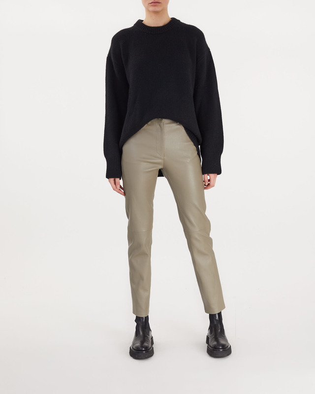 Joseph Teddy Leather Pants Grå 36