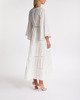 Malina Dress Vanessa Wide Sleeve Embroidered White L