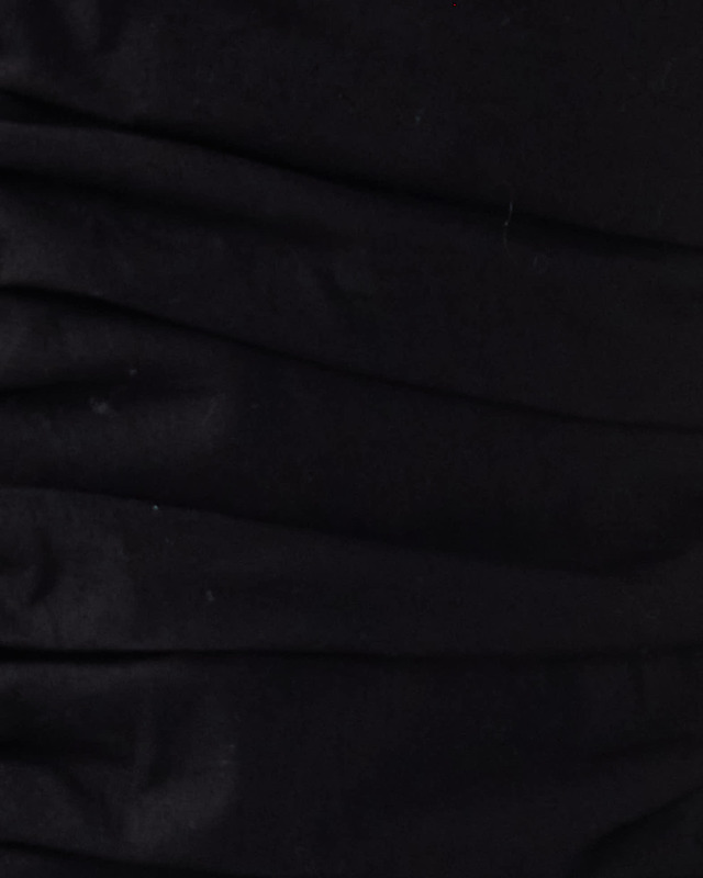 Ganni Top Stretch Cotton Ruched Black 36