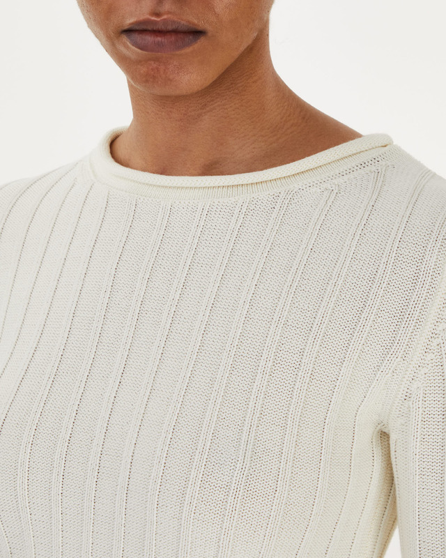 Filippa K Sweater Cotton Rib Vanilj XL