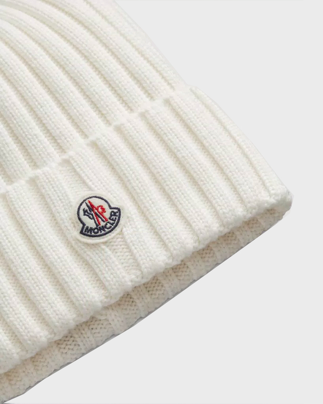 Moncler Mössa Wool Tricot  Offwhite ONESIZE