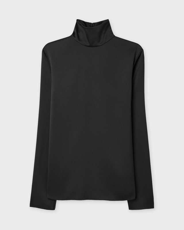 Filippa K Blouse Turtleneck Satin  Black 34