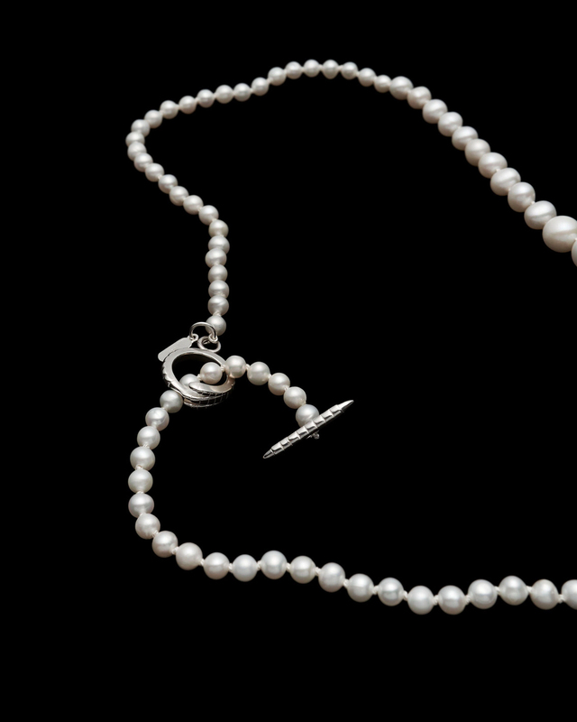 Maria Nilsdotter Necklace Graded Pearl Silver ONESIZE