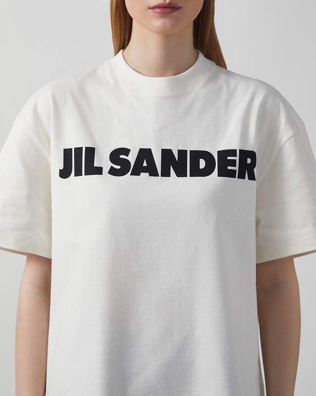 Jil Sander T-Shirt Logo Cotton Porcelain M