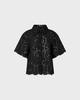 Malina Skjorte Claudia Short Sleeve Lace Black 34