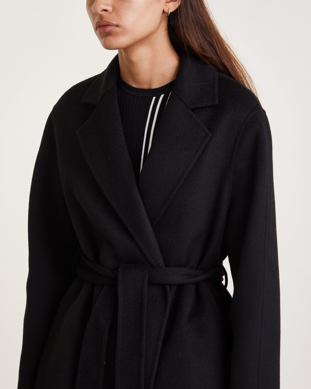 Joseph Kappa Cenda Long-Dbl Face Cashmere Svart 42
