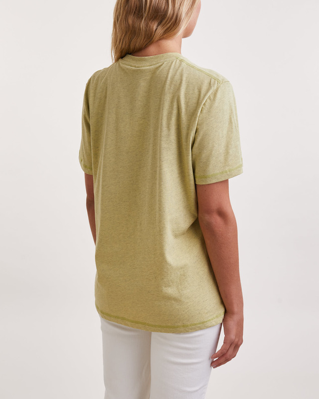 Ganni T-Shirt Thin Jersey Relaxed O-neck Grön L