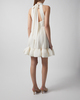 Malina Dress Fern Halterneck Ruffled Mini White XS