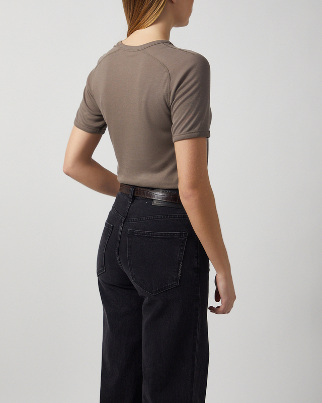 By Malene Birger T-shirt Alezia Lyocell Chocolate M