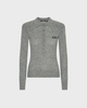 ROTATE  Polo Wool Longleeve Grey L