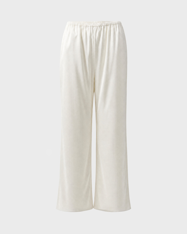 Wakakuu Icons Trousers Adeline Satin Cream S