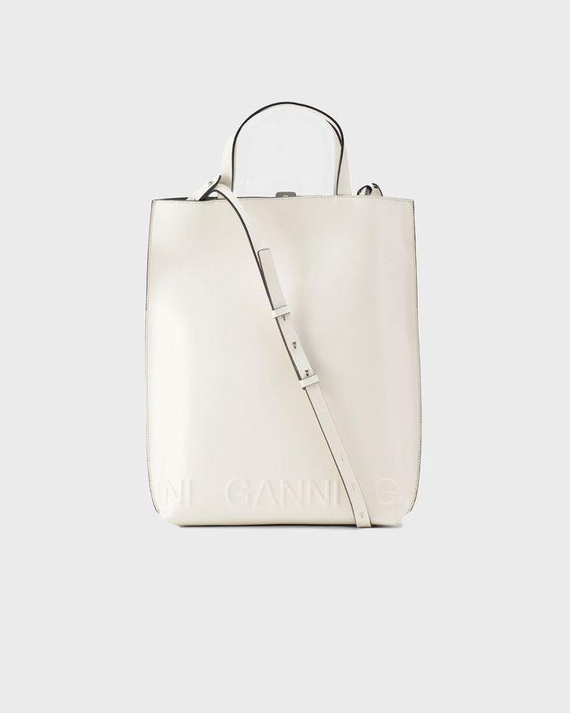 Ganni Väska Banner Medium Tote Strap Egret ONESIZE