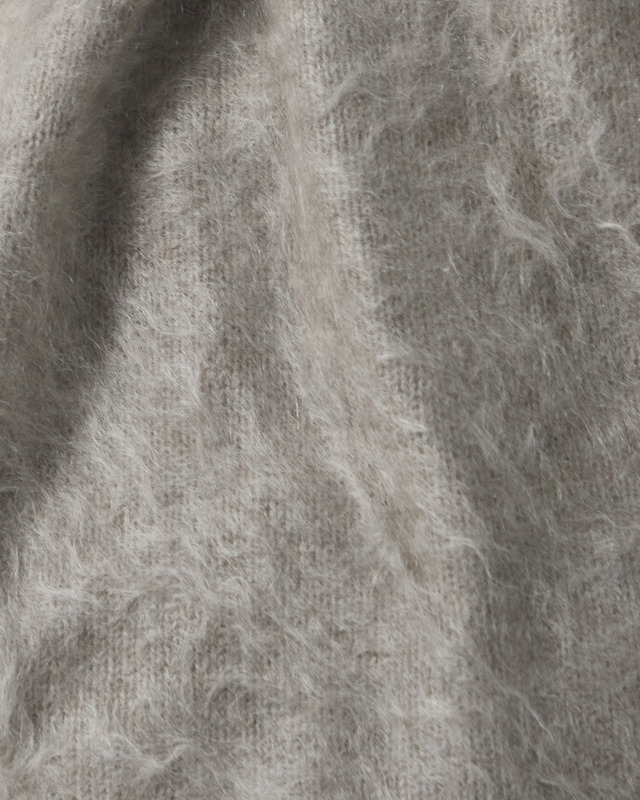 Soft Goat Cardigan Brushed Greige S