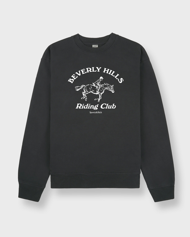 Sporty & Rich Sweatshirt BH Riding Club Crewneck Faded black L