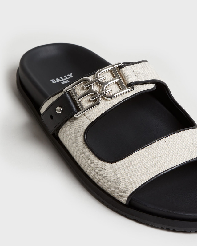 Bally Sandals Emma Flat Svart/beige EUR 38