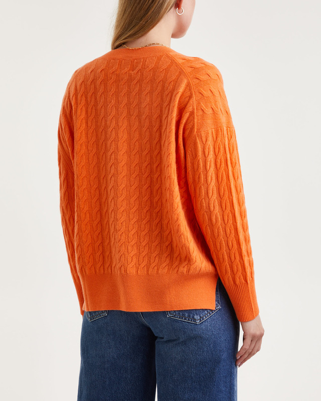 Allude Cashmere Sweater V-Pullover  Orange S