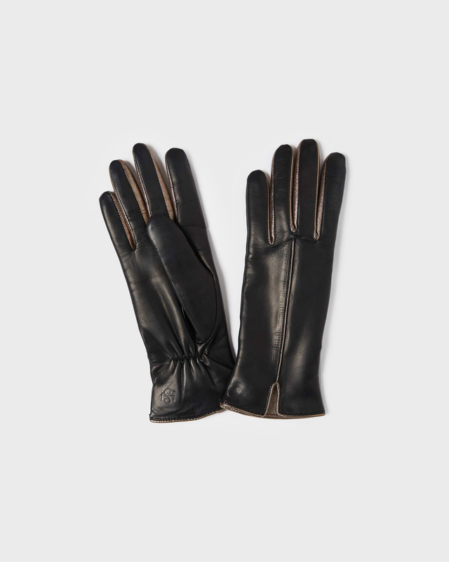 Handsome Stockholm Gloves Statement Beige Black S