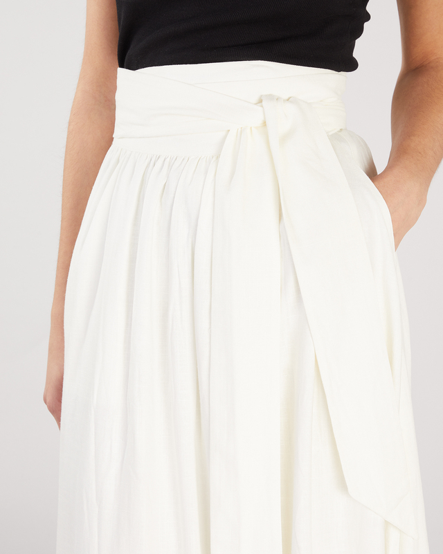 Wakakuu Icons Skirt Linen Wrap White L